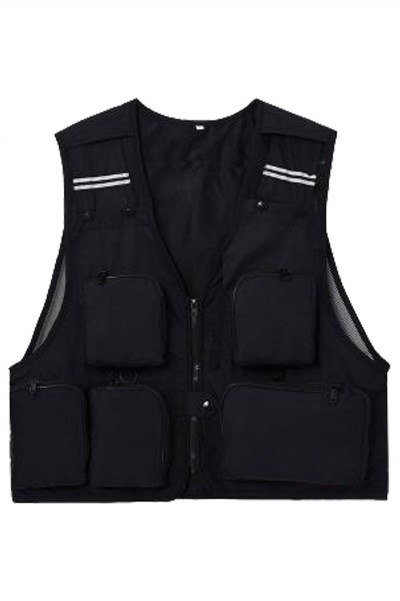 SKV011 custom zipper vest jacket design outdoor fishing vest director outdoor vest photographer vest jacket vest jacket center detail view-1